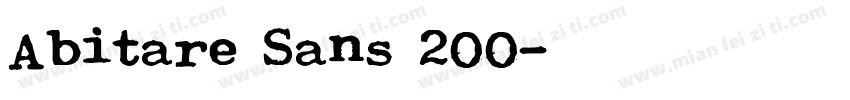 Abitare Sans 200字体转换